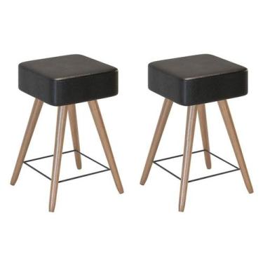 Imagem de KIT 2 Banqueta Baixa Rio Banco Banquinho com 50cm Altura - Salaone, PR