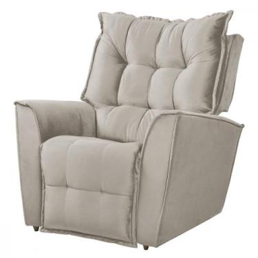 Imagem de Poltrona Reclinavel Do Mamãe Carinho Veludo Marfim - Star Confort, Mar