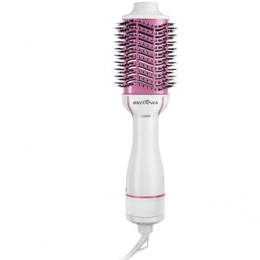 Imagem de Escova Secadora 4x1 Britania 1300w Branca Com Rosa Nanoceramic Bivolt