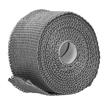 Imagem de Fibra de Fibra de Faixa de InsulaçãO de Gases de Escape Com AmarraçãO de AçO de Liga para a Motocicleta de Carro 1800 ℉ O Calor Direto Promove O Ganho para Tubos de Exaustão de Automóveis e (Preto)
