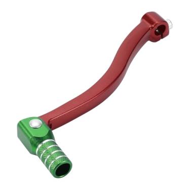 Imagem de INFINAUTO Alavanca de câmbio dobrável de motocicleta para Kayo T6 Liga de Alumínio Pedal Alavanca de Mudança Braço Vermelho Verde com Anel Prateado