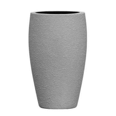 Imagem de Vaso Fibra De Vidro Grande Texturizado Atenas G 90cm (Cinza Claro Fosco)