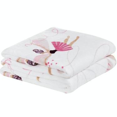Imagem de Manta Solteiro Infantil Bouti Kids Flannel Microfibra 1 Peça Bailarina