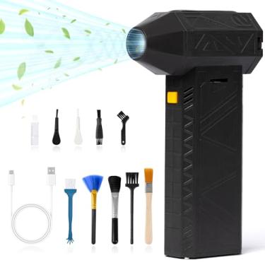 Imagem de L&Z Ventilador De Ar Elétrico - Turbo Comprimido 130.000 Rpm, Mini Soprador Jato Seco Continuamente Ajustável Para Pc, Áreas Externas, Carro, Limpeza Doméstica