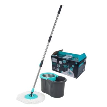 Imagem de Mop Giratório Com Balde 8L Centrifuga Inox Esfregão Mágico