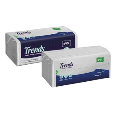 Imagem de Papel Toalha Interfolha Banheiro lavabo Cx Com 5000 Folhas Dupla IPEL 20 maços individuais com 250 fls