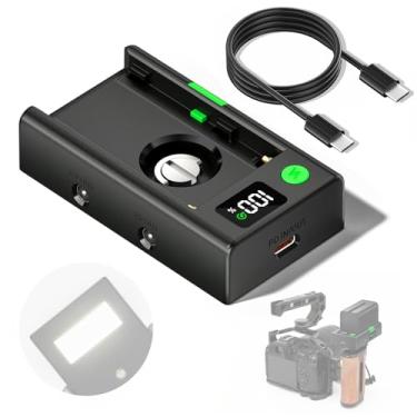 Imagem de Palogreen Placa Adaptadora De Bateria Np-F Com Carregamento Rápido Pd/Qc Tipo C, Tela Lcd, Sapata Fria E Montagem 1/4" Para Câmeras Bmpcc 4K/6K, Dslr, Np-F550/F750/F970