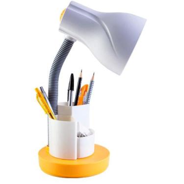 Imagem de Luminária de Mesa Estudo Abajur Quarto Articulada Direcionável Escritó