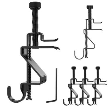 Imagem de GEZIDEA Pacote com 6 cabides de tijolo, ganchos de tijolo, clipes de tijolo para pendurar fotos ao ar livre, sem broca, furos, pregos ou parafusos, aço inoxidável, preto