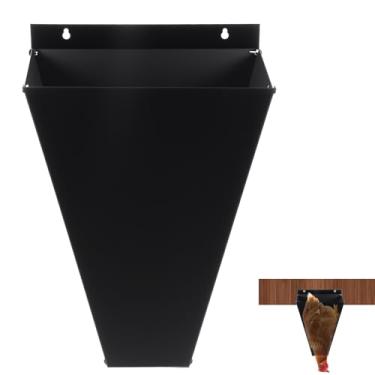 Imagem de Cone de frango resistente para açougueiro - cones grandes para matar frangos, cones para frangos, cone de restrição de aves para frangos, galinhas e perus de até 3,6 kg, design de costas planas (preto