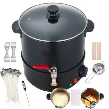 Imagem de Derretedor De Cera Para FabricaçãO De Velas-6l/8l/10l/20l, Grande Pote EléTrico De Cera Para Derreter Cera,Kit De FabricaçãO De Velas Para Casa De NegóCios De Cera De Soja,8L