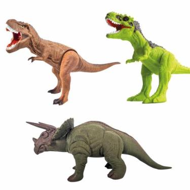 Imagem de Dinossauro Rex Triceratops Meninos de Vinil Brinquedo - BEE TOYS, Tira
