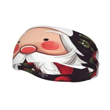 Imagem de Bandanas de corrida para homens e mulheres, Natal, Papai Noel, faixas de suor esportivas com absorção de umidade, moda atlética, lenço de cabeça elástico para tênis, basquete, corrida
