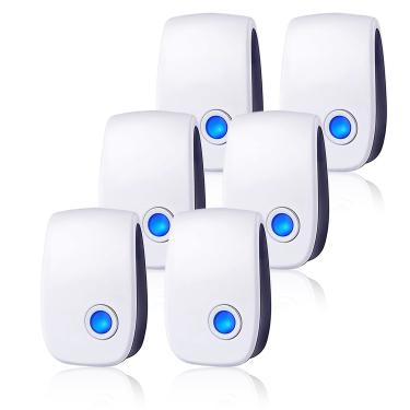 Imagem de TEcoArt Repelente Eletrônico Ultrassônico Para Controle De Pragas, Plug-In Interno Roedores, Ratos, Baratas, Insetos, Mosquitos E Aranhas, 6 Unidades