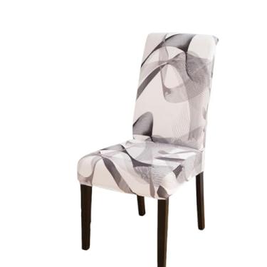 Imagem de Capa para cadeira de jantar, flexível, estampada, removível, lavável à máquina, para cozinha e sala de jantar (1 peça/Dazzle dance)
