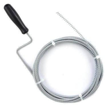 Imagem de Cabo Desentupidor Manual Para Pias Vasos Com 3 Metros Para Ralos Canos Pia Cozinha e Banheiro Solução Prática para Tubulação com Mola Inoxidável Ideal para Casa e Coletor de Cabelo Multiuso