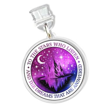 Imagem de Amuletos To The Star Who Listen para Kindle para telefone, pingente de plugue de poeira ACOTAR Citações de livros, Bookish, Book Club, Fantasy Lightning/Porta de carregamento tipo C Acessórios de