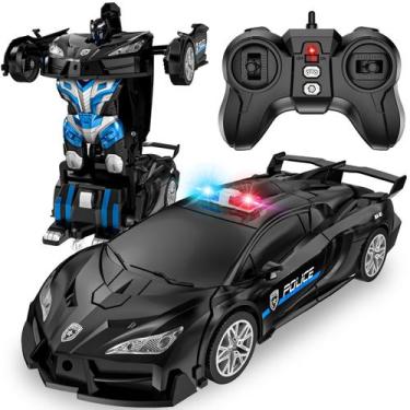 Imagem de Carro de controle remoto LNNKINE Transform Robot RC Police Car
