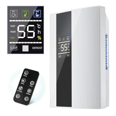 Imagem de Desumidificador de Ar Portátil 2000ml Antimofo Silencioso com LED Elétrico Bivolt com Controle Remoto Compacto para Quartos e Ambientes