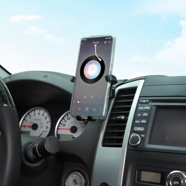 Imagem de Suporte de celular para carro compatível com Nissan Frontier 2009-2017 console central display multimídia painel lateral esquerdo suporte para celular painel painel clipe de ventilação universal