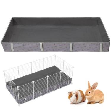 Imagem de Forro de gaiola de cobaia FunFurry Waterproof 48x24x10cm cinza escuro