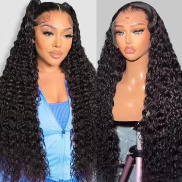 Imagem de Peruca frontal de renda ThiraK Deep Wave 100% cabelo humano 71 cm 200%