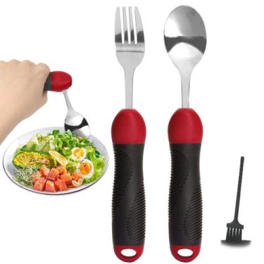 Imagem de Conjunto de garfos e colheres pesadas da Adaptive Utensils GREENANTS