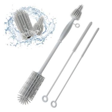 Imagem de Conjunto de pincéis Leucite, escova para mamadeiras e limpador de palh