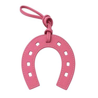 Imagem de Berloque chaveiro ferradura de couro – Acessório unissex dourado para bolsas, bolsas de mão – Amuleto da sorte estilo ocidental, chaveiro para homens e mulheres, pingente de bolsa de couro inspirado