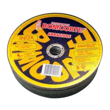 Imagem de Disco de Corte Inox 4.1/2"x1mmx7/8" Kit c/10 Bomcorte