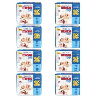 Imagem de Kit Fralda Turma da Mônica Baby  Jumbo - Tam M - 224 Fraldas - ATACADO