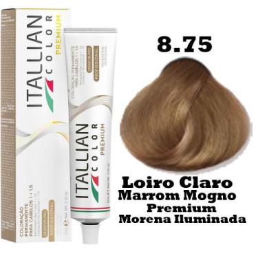 Imagem de Coloração Itallian Premium 60g Loiro Claro Marrom Mogno Morena Ilumina