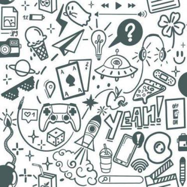 Imagem de Papel de parede bobinex sonhos - pop preto