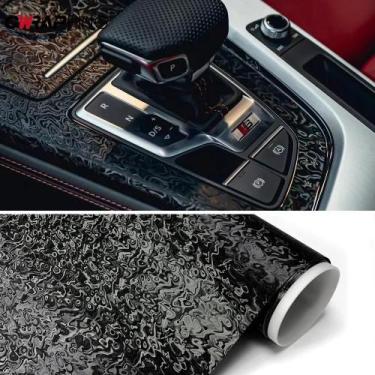Imagem de Adesivos De Carro Em Fibra De Carbono PET Preto Fantasma, Rolo De Vini