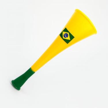 Imagem de Vuvuzela Brasileira, Corneta Torcedor 30cm, Verde e Amarelo do Brasil