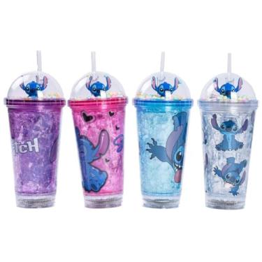 Imagem de Copo Decorado, BBR, Stitch, com Led e Canudo, 450 ml