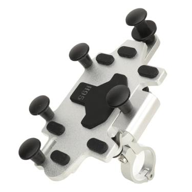 Imagem de Suporte de Telefone para Motocicleta, Uso Conveniente, Suporte de Telefone para Motocicleta Com Absorção de Choque Estável e Flexível para Moto (Branco)