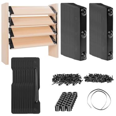 Imagem de Kit de ferragens de obturador de suporte, sistema de persiana de convés, conjunto de ferragens de persianas para persianas de até 11 placas (121 cm)