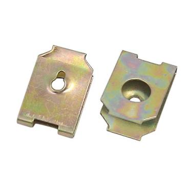 Imagem de uxcell 50 peças de mola de furo de 6 mm placa de metal parafuso painel de porta de carro clipes tipo U rebites