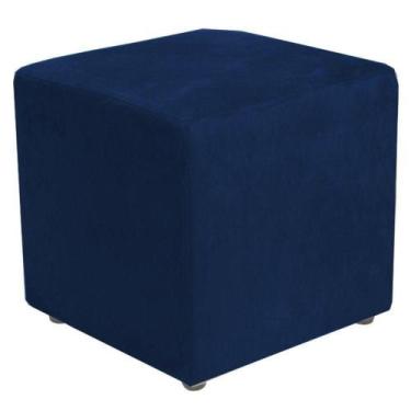 Imagem de Puff Quadrado L02 Suede Azul Marinho - LYAM DECOR