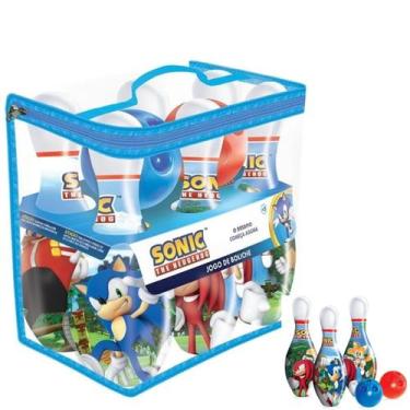 Imagem de Jogo Boliche Sonic Conjunto 8 Peças Diversão Brinquedo - Lider