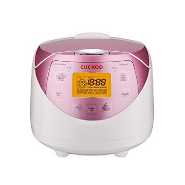 Imagem de CUCKOO CR-0631F | Panela de arroz Micom com 6 xícaras (não cozida) | 8 opções de menu: arroz branco, arroz integral e mais, panela interna antiaderente, feita na Coreia | branco/rosa