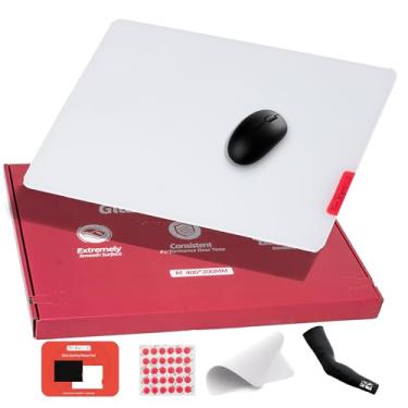 Imagem de Mouse pad para jogos Flash Beyond Glass - Almofada de vidro premium com base de borracha antiderrapante - Rastreamento suave e preciso, superfície para jogos de alta velocidade, ideal para jogadores