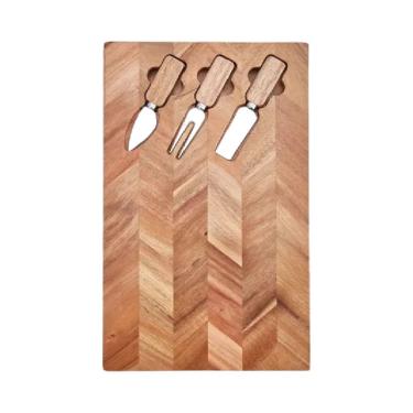 Imagem de Tábua Para Frios 4 Peças Chevron Member`s Mark