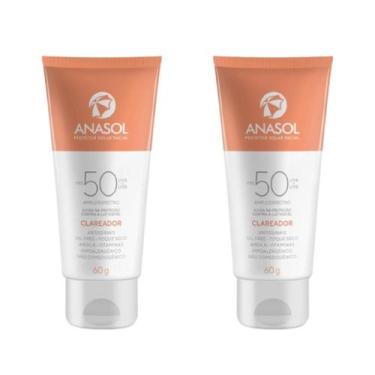Imagem de Kit Protetor Facial Anasol FPS50 Clareador Vegano 60GR - 2 UN