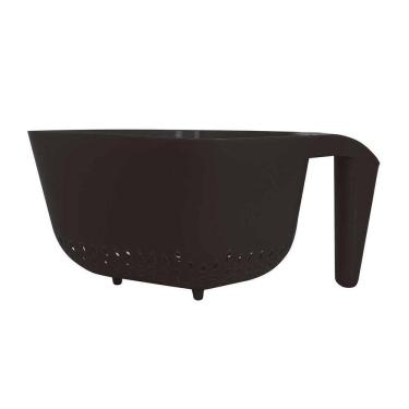 Imagem de Escorredor De Massas E Macarrão Grande Multiuso Preto