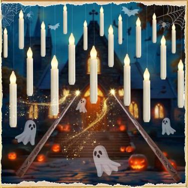 Imagem de Homemory, 20 unidades de velas LED flutuantes suspensas com controle r