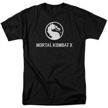 Imagem de Mortal Kombat X Dragon Logo Camiseta Adulto - Rockinstone