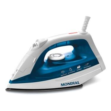Imagem de Ferro De Passar A Vapor Mondial F-32 Cor Branco Com Azul, 110V