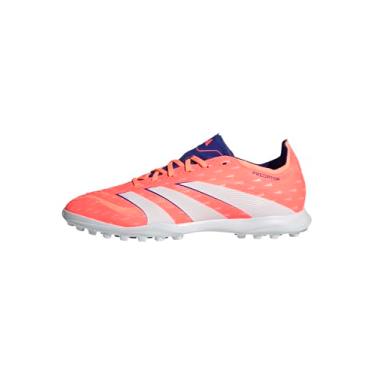 Imagem de adidas Tênis unissex League Turf, Coral sinal/branco/feixe laranja, 11 Women/10 Men